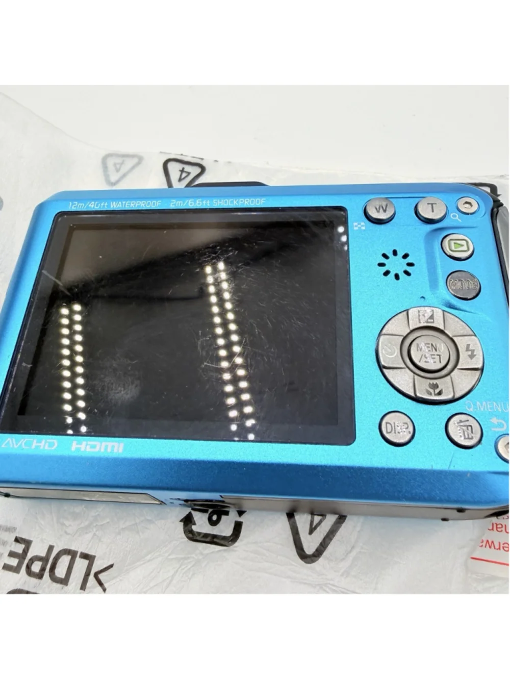 PANASONIC LUMIX DMC-TS3 Blue 12.1MP GPS Waterproof Camera Tested Bundle